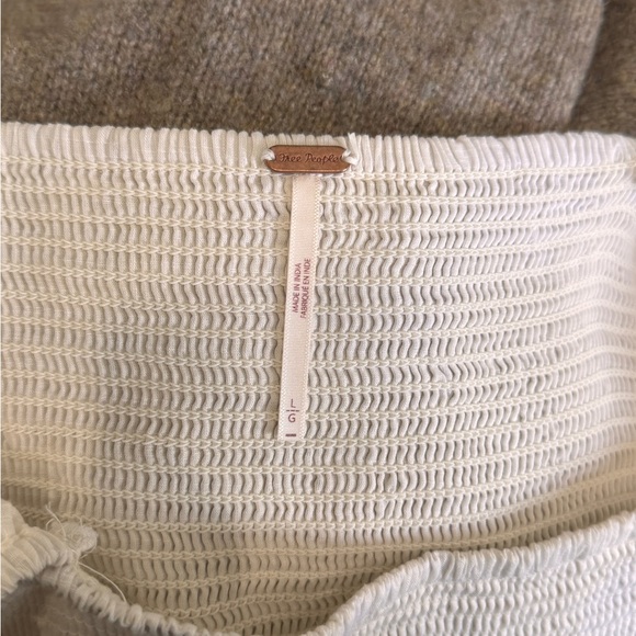 Free People Perfect Storm Smocked Midi Dress Cream - Picture 4 of 4